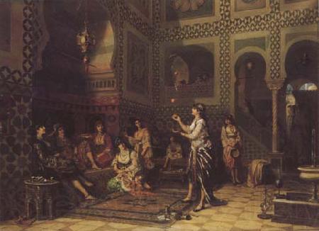 Jean-Baptiste Huysmans Les Chlaoucha au harem (Algerie) (mk32) France oil painting art